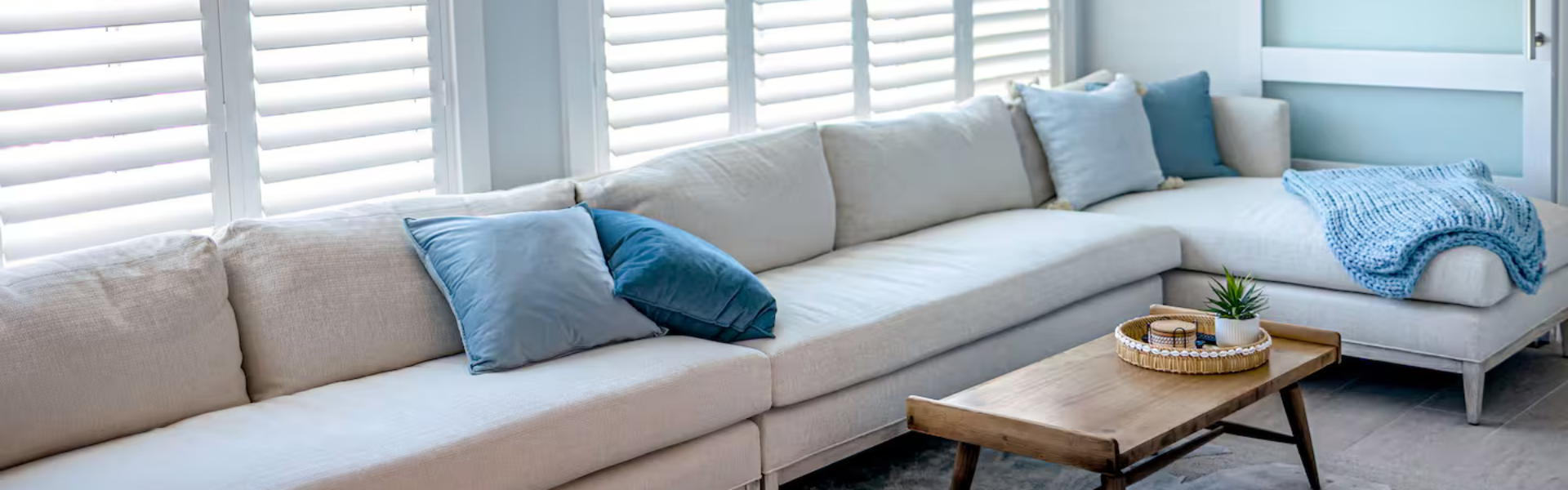 Living Room Sectional Sofa & Window Wall